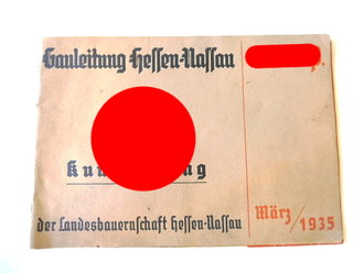 Programm der Kundgebund der Landesbauernschaft Hessen-Nassau März 1935, 15 Seiten, DIN A5 Querformat