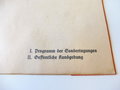 Programm der Kundgebund der Landesbauernschaft Hessen-Nassau März 1935, 15 Seiten, DIN A5 Querformat