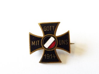 1. Weltkrieg, Emaillierte patriotische Brosche , Breite 21mm