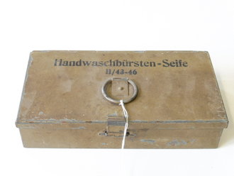 Blechkasten für die Sanikiste " Handwaschbürsten - Seife " 16,5 x 8,5 x 3,5cm