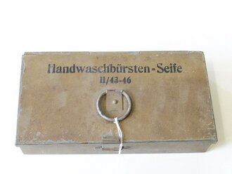 Blechkasten für die Sanikiste " Handwaschbürsten - Seife " 16,5 x 8,5 x 3,5cm