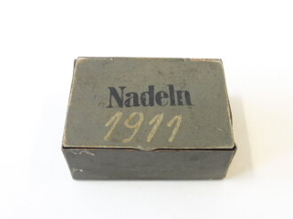 Blechkasten für Verbandkasten " Nadeln " 2 x 5 x 3,5cm. 1.Weltkrieg ?