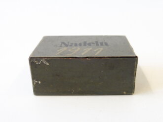 Blechkasten für Verbandkasten " Nadeln " 2 x 5 x 3,5cm. 1.Weltkrieg ?