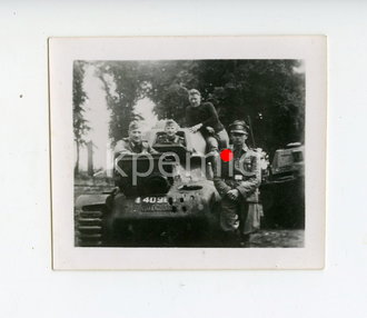 Foto französischer Panzer 5 x 6,5 cm