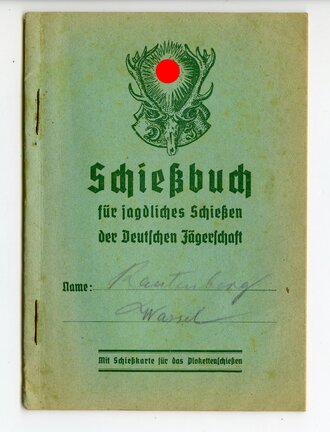 Schießbuch für jagdliches Schießen der Deutschen Jägerschaft