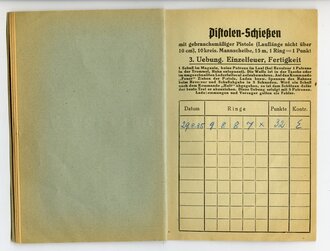 Schießbuch für jagdliches Schießen der Deutschen Jägerschaft