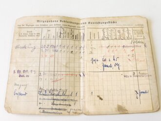 Heeres Gebirgsjäger Btl. Allgäu, Soldbuch, Wehrpaß und Urkunde zum Lapplandschild. Das Soldbuch ohne den Umschlag, der Wehrpaß desolat und Seite 31/32 fehlt