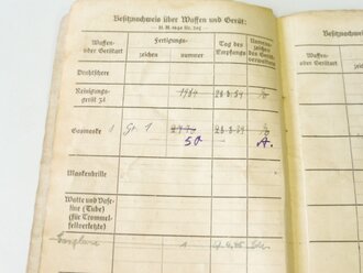 Heeres Gebirgsjäger Btl. Allgäu, Soldbuch, Wehrpaß und Urkunde zum Lapplandschild. Das Soldbuch ohne den Umschlag, der Wehrpaß desolat und Seite 31/32 fehlt