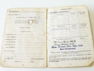 Heeres Gebirgsjäger Btl. Allgäu, Soldbuch, Wehrpaß und Urkunde zum Lapplandschild. Das Soldbuch ohne den Umschlag, der Wehrpaß desolat und Seite 31/32 fehlt