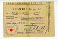 Ausweis der Ortskommandantur I/643 ( Brüssel ) von 1944