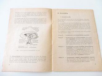 Notek " Betriebs- und Einbauvorschrift Kraftfahrzeug Nachtmarschgerät mit Ersatzteil Liste 202b. DIN A5, 24 Seiten