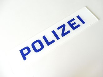 DDR Volkspolizei , Kunststoffschild 8 x 37cm