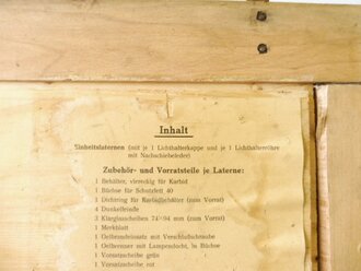 Kasten N für Einheitslaterne Stahl, Originallack und Beschriftung