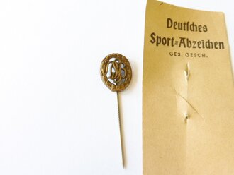 BRD, Deutsches Sport-Abzeichen in bronze, Miniatur 16mm