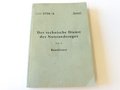 Grenzschutz Dienstvorschrift 2701/A " Der technische Dienst des Notzstandszuges", Baudienst datiert 1953. 262 Seiten