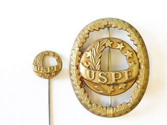 Europäisches Polizei Leistungsabzeichen USPE in bronze mit Miniatur