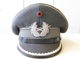 Bundeswehr Schirmmütze für Offiziere des Heeres, Kopfgrösse 58, datiert 1956