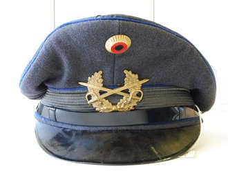 Bundeswehr Schirmmütze für Mannschaften der Technischen- oder Sanitätstruppe datiert 1966, Kopfgrösse 54