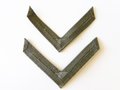 Bundeswehr , Paar Dienstgradabzeichen Unteroffizier  für die Feldbluse aus Drillichmaterial der 60iger Jahre