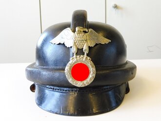 NSKK Sturzhelm Leder mit Emblem 1. Modell, leicht...