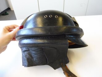 NSKK Sturzhelm Leder mit Emblem 1. Modell, leicht getragenes Stück