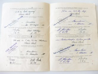 BRD, Urkundenheft zum Landessportabzeichen in gold , Verliehen 1951 an eine Frau aus Mannheim