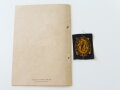BRD, Urkundenheft zum Deutschen Sportabzeichen in gold , Verliehen 1955, dazu das gewebte Abzeichen