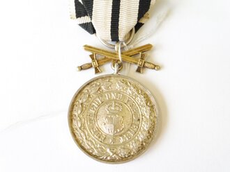 Hohenzollern, silberne Verdienstmedaille mit Schwertern