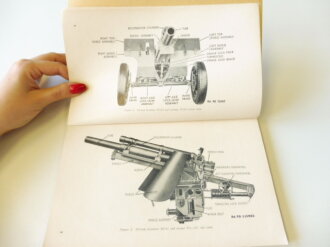 U.S. 1948 dated TM 9-325 105 mm Howitzer M2A1, Carriages and Combat Vehicle Mounts M4 and M4A1. 235 pages