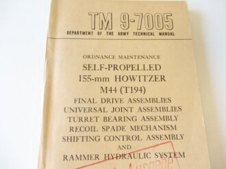 U.S. 1955 dated TM 9-7005 Self Propelled 155mm Howitzer...
