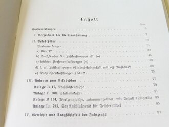 REPRODUKTION, L.Dv.941 Gerätnachweis und Beladeplan für einen leichten Fernsprechbautrupp (mot), Ausgabe 1940, A5, 87 Seiten