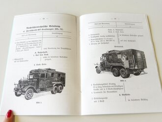 REPRODUKTION, L.Dv.702/2 Gerätnachweis und Beladeplan für Fernschreib-WT-Trupp (mot) auf Kfz.72, Ausgabe 1940, A5, 56 Seiten