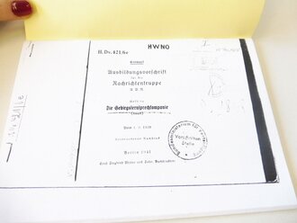 REPRODUKTION, H.Dv 421/6e Ausbildungsvorschrift für...