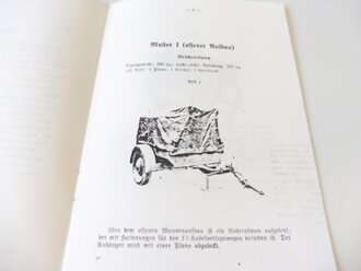 REPRODUKTION, D726/1 Gerätnachweis für einen Verstärkertrupp b (mot), datiert 1937/40, A5, 11 Seiten