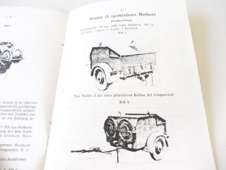 REPRODUKTION, D726/1 Gerätnachweis für einen Verstärkertrupp b (mot), datiert 1937/40, A5, 11 Seiten