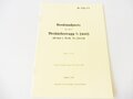 REPRODUKTION, D726/1 Gerätnachweis für einen Verstärkertrupp b (mot), datiert 1937/40, A5, 11 Seiten