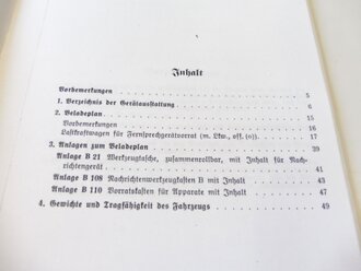 REPRODUKTION, L.Dv.952 Beladeplan für einen...