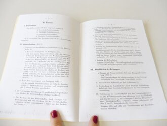 REPRODUKTION, D.7455/5 Merkblatt für Inbetriebnahme und Bedienung des Kofferverstärkers 38, datiert 1943, A5, 11 Seiten