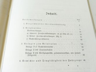 REPRODUKTION, D708 Gerätnachweis für einen schweren Fernsprechtrupp (mot), datiert 1935/36, A5, 41 Seiten