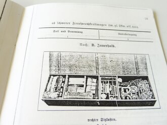REPRODUKTION, D708 Gerätnachweis für einen schweren Fernsprechtrupp (mot), datiert 1935/36, A5, 41 Seiten