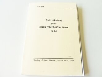 REPRODUKTION, H.Dv. 164 Unterrichtsbuch für die...