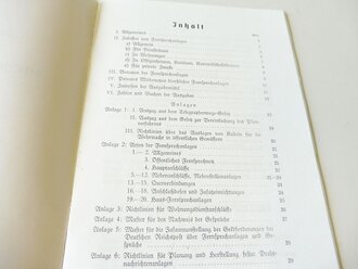 REPRODUKTION, D47 Bestimmungen über ortsfeste Fernsprechanlagen des Heeres, datiert 1938, A5, 32 Seiten