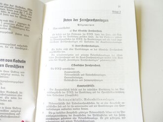 REPRODUKTION, D47 Bestimmungen über ortsfeste Fernsprechanlagen des Heeres, datiert 1938, A5, 32 Seiten