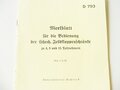 REPRODUKTION, D793 Merkblatt für die Bedienung der tschech. Feldklappenschränke zu 4, 8 und 15 Teilnehmern, datiert 1939/41, A5, 4 Seiten