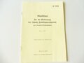 REPRODUKTION, D793 Merkblatt für die Bedienung der tschech. Feldklappenschränke zu 4, 8 und 15 Teilnehmern, datiert 1939/41, A5, 4 Seiten