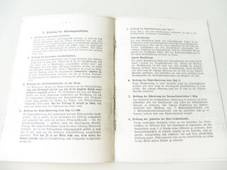 REPRODUKTION, D9017/5 Merkblatt für die Überwachung der Maschinensätze, datiert 1942, A5, 7 Seiten 