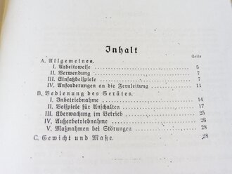 REPRODUKTION, D789/5 Merkblatt für Einsatz und Bedienung des Trägerfrequenzgerätes b, datiert 1940, A5, 28 Seiten 