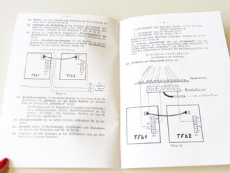 REPRODUKTION, D789/5 Merkblatt für Einsatz und Bedienung des Trägerfrequenzgerätes b, datiert 1940, A5, 28 Seiten 