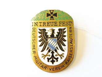 Emailliertes Abzeichen Deutscher Militär Verein Kaiserslautern, Höhe 45mm