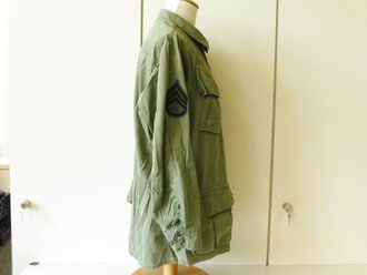 U.S. 1967 dated Coat Mans Cotton, size Medium Regular, used, Schulterbreite 48 cm, Armlänge 60 cm